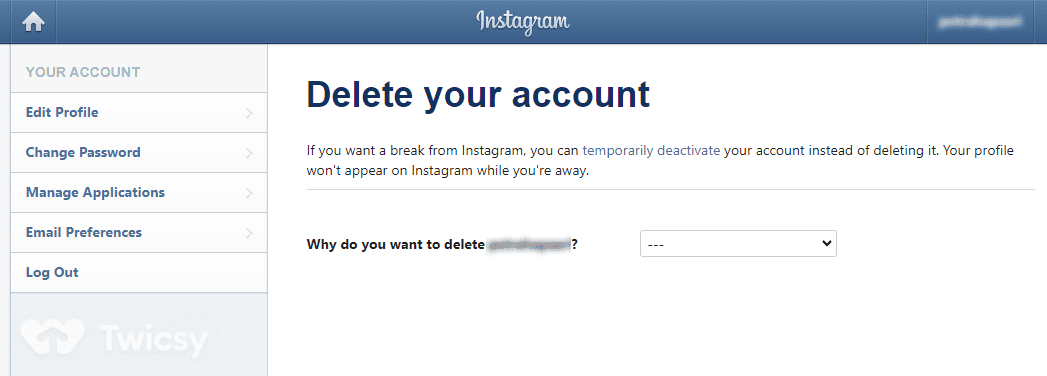 How to Delete an Instagram Account 2