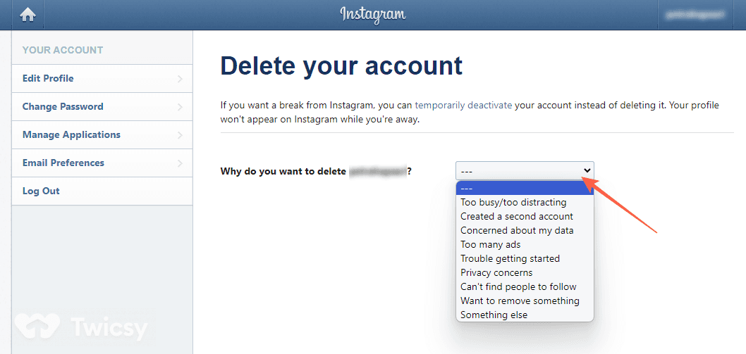 How to Delete an Instagram Account 3