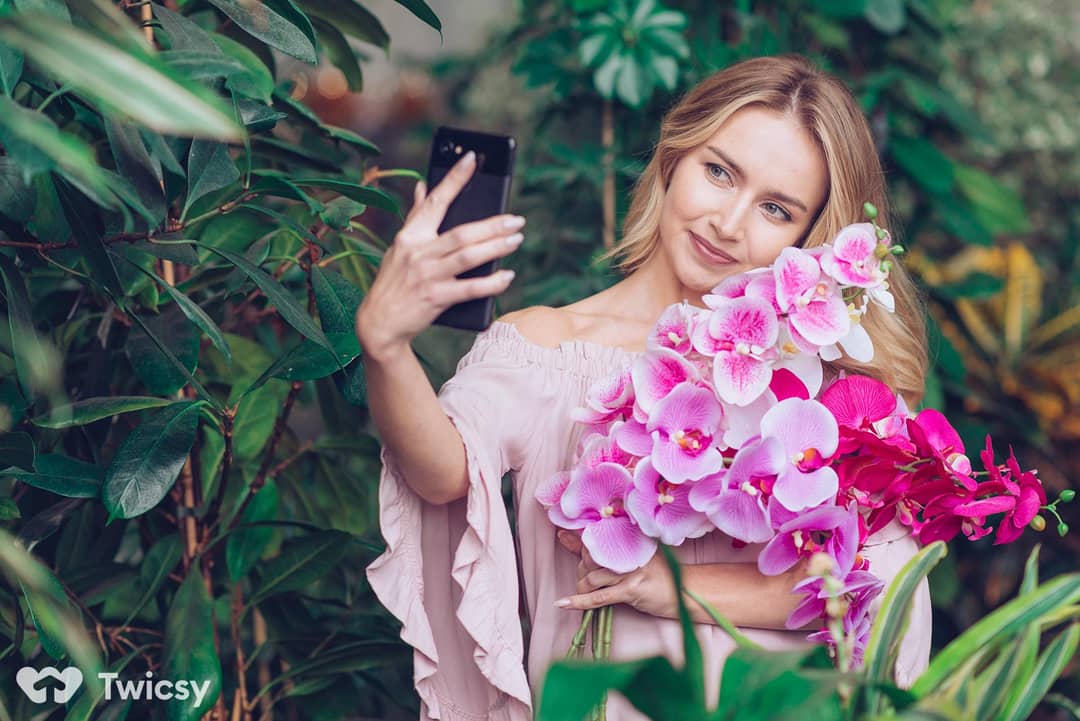 Selfie + Flower Instagram Caption Ideas
